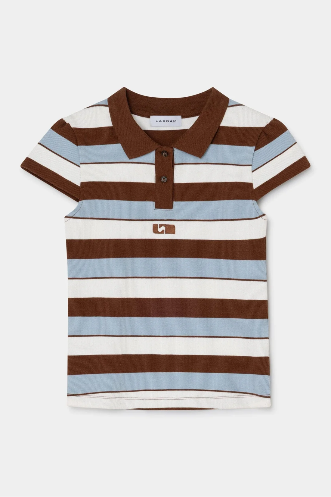 Laagam Erya Blue Striped Polo T-shirt