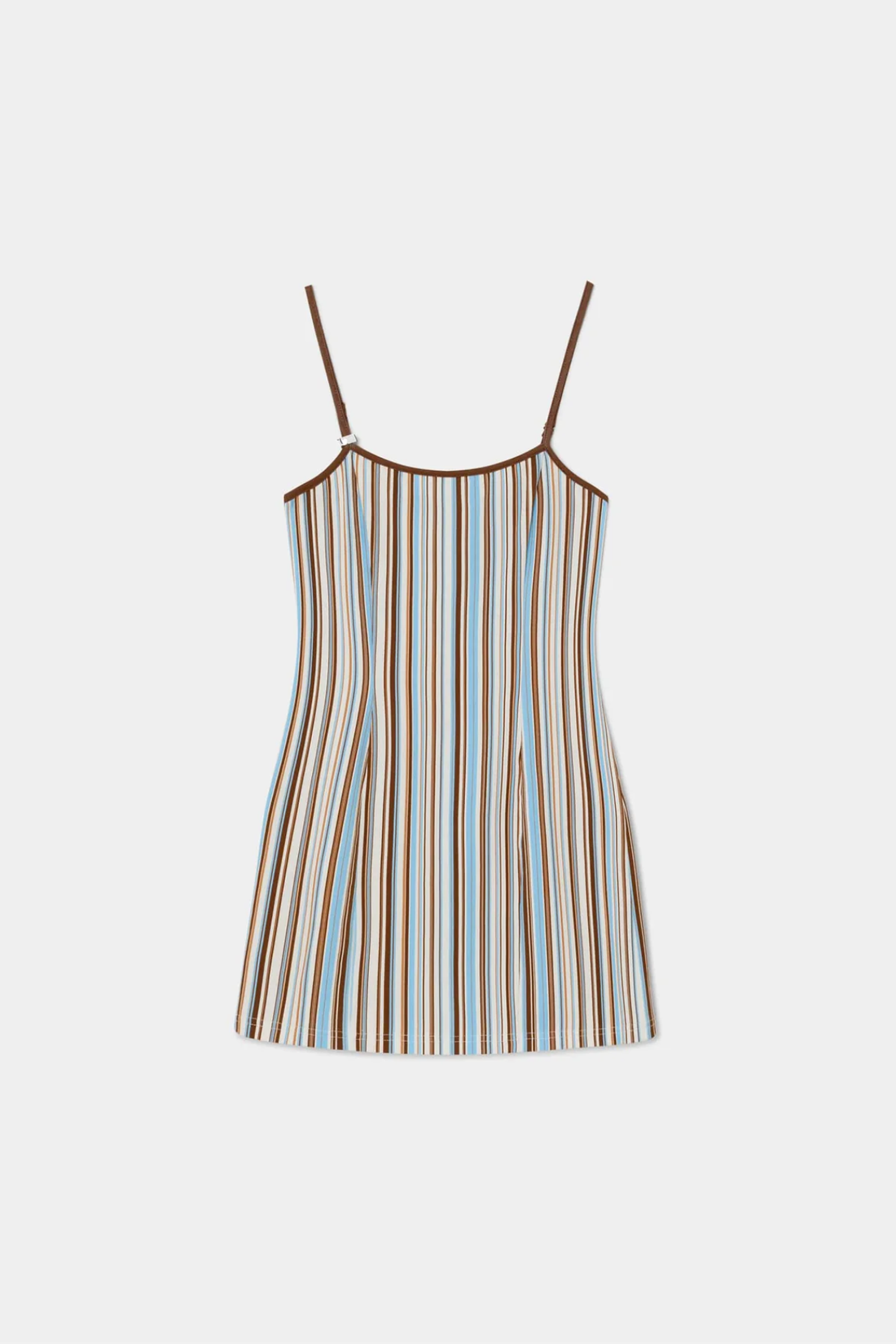 Laagam Mirel Ecru Striped Short Dress Ecru