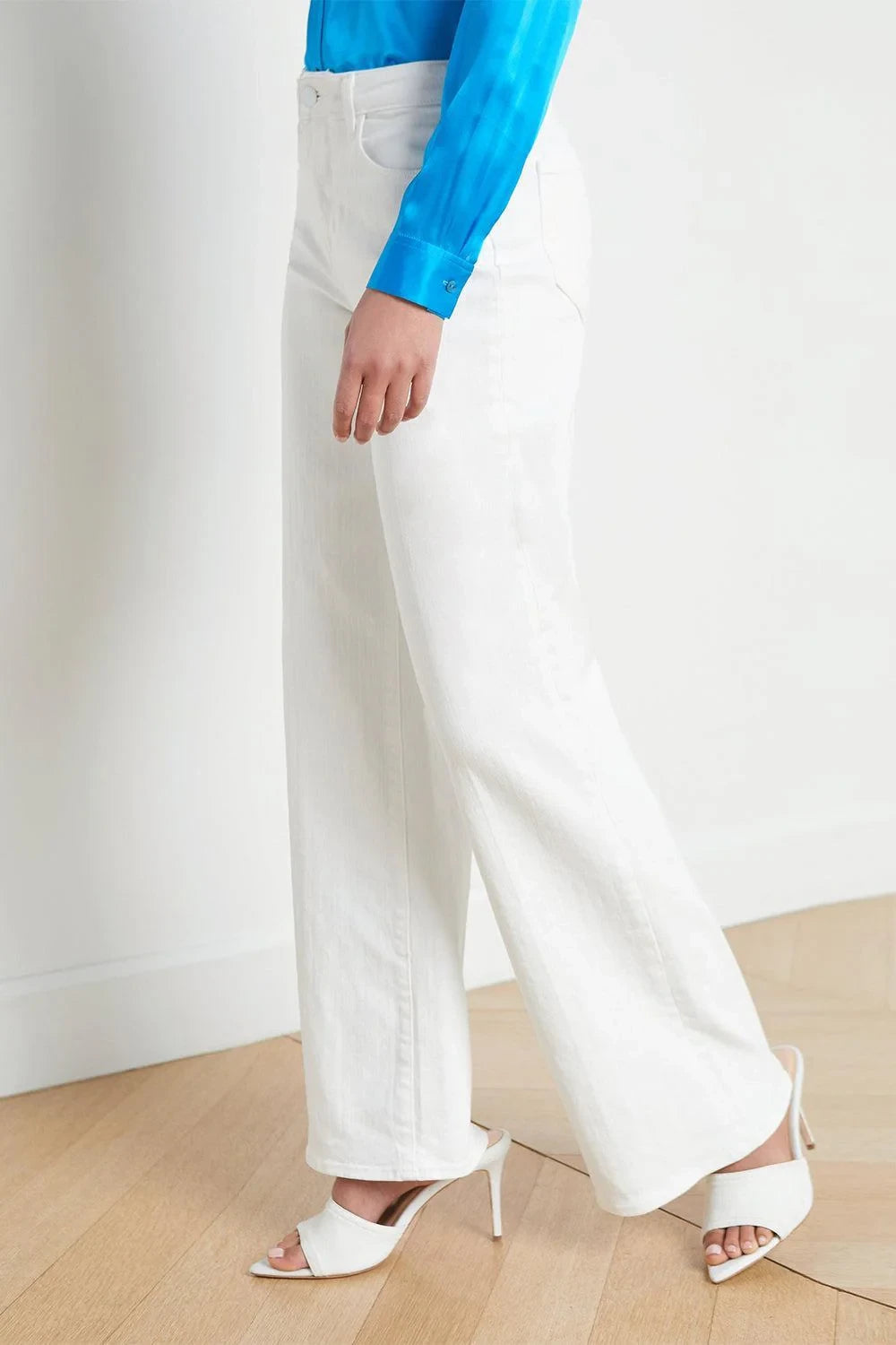 Alicent Wide Leg Jean White