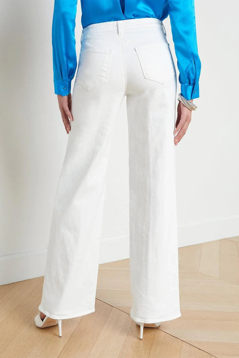 Alicent Wide Leg Jean White