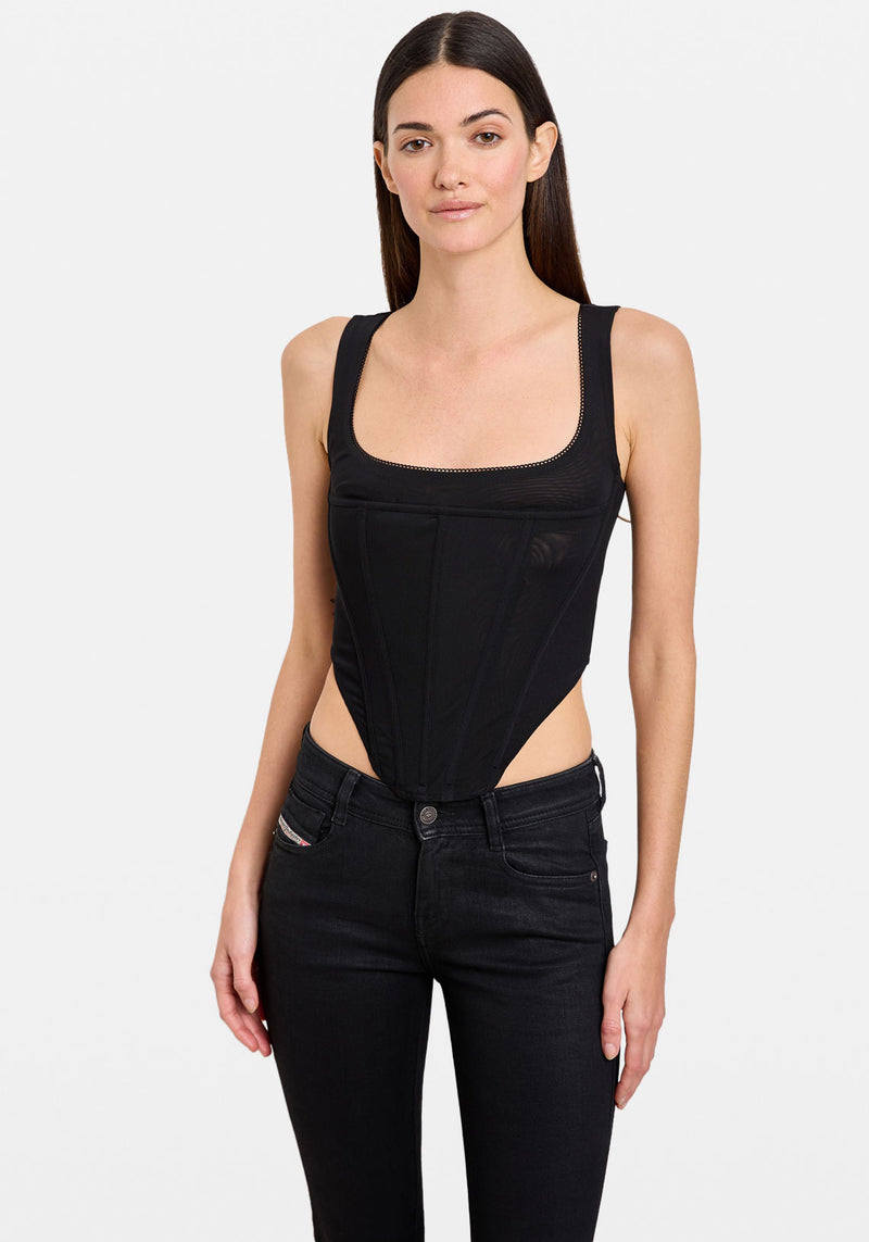 Campbell Corset Black Mesh