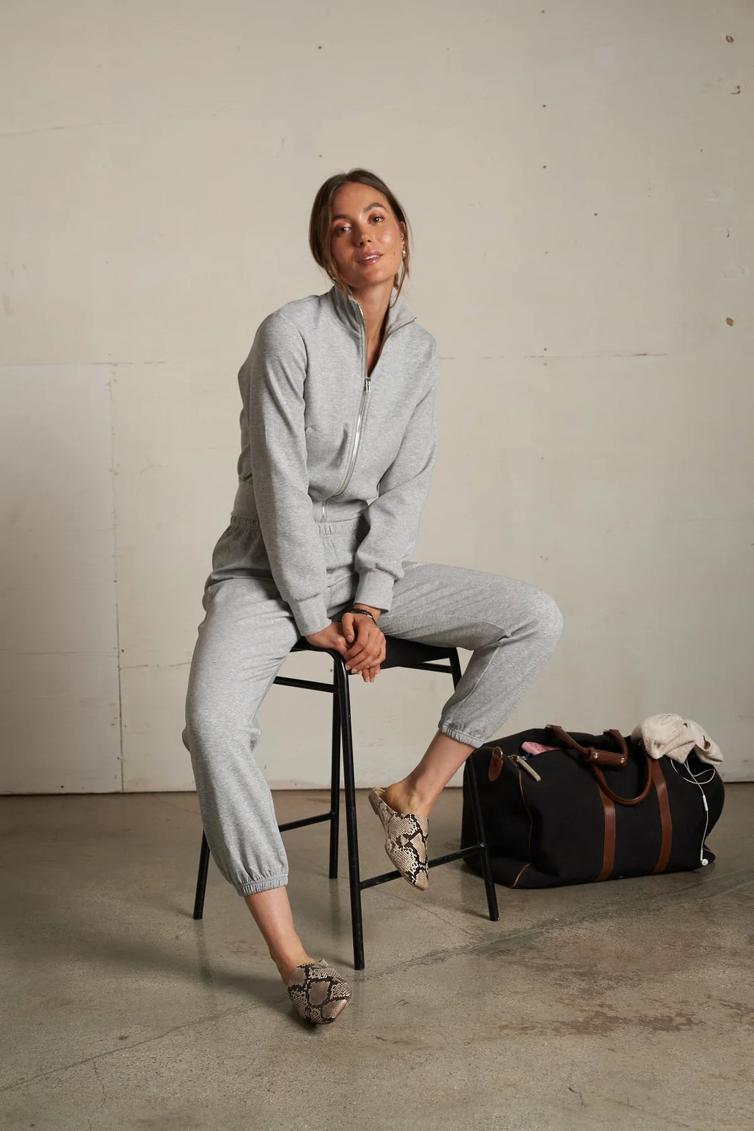 Milana Tracksuit Jacket Heather Grey
