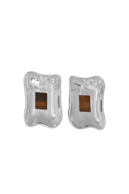 Mountain &amp; Moon Kauri Earrings | Silver Tigers Eye