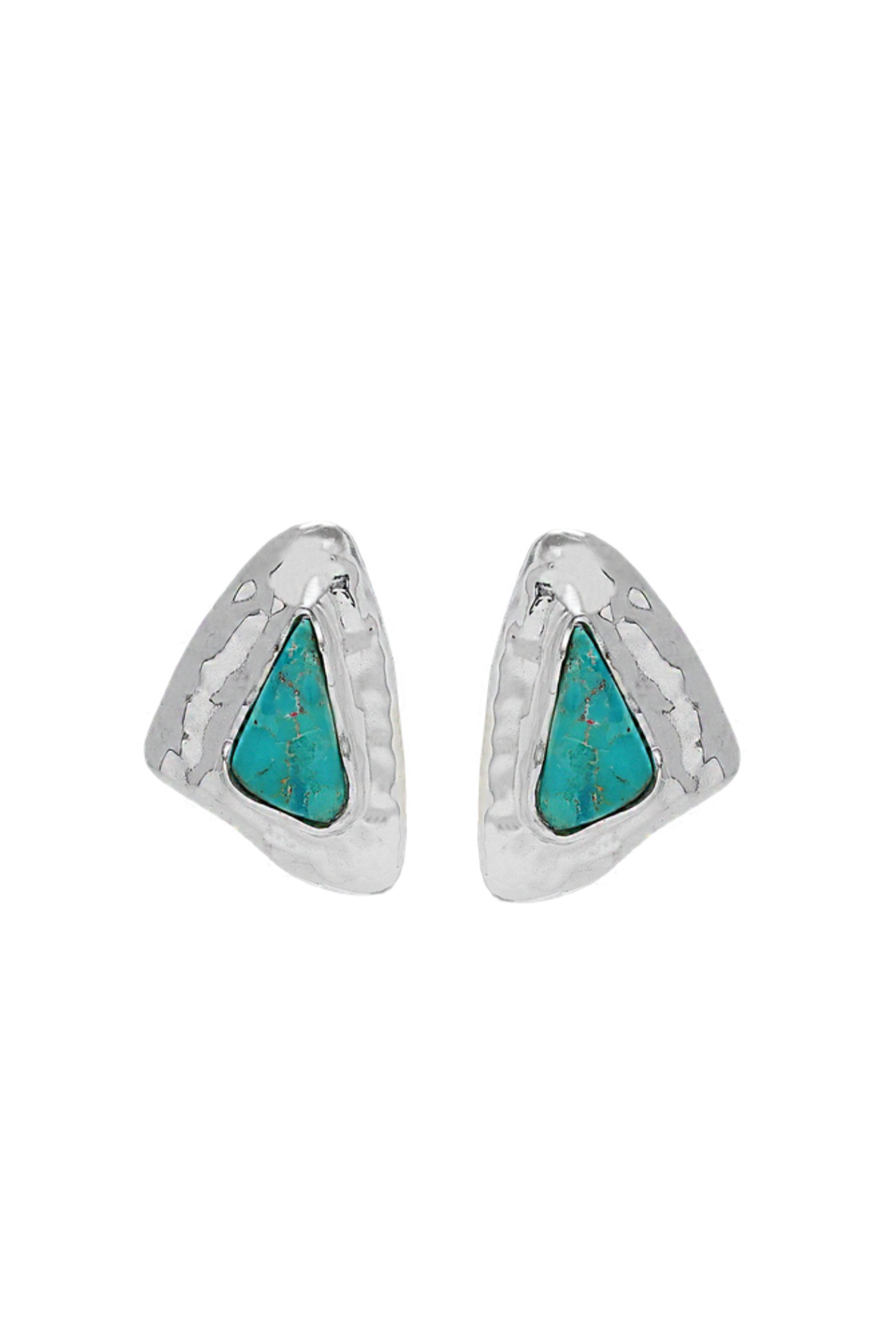 Mountain &amp; Moon Mikaela Earrings | Silver Turquoise