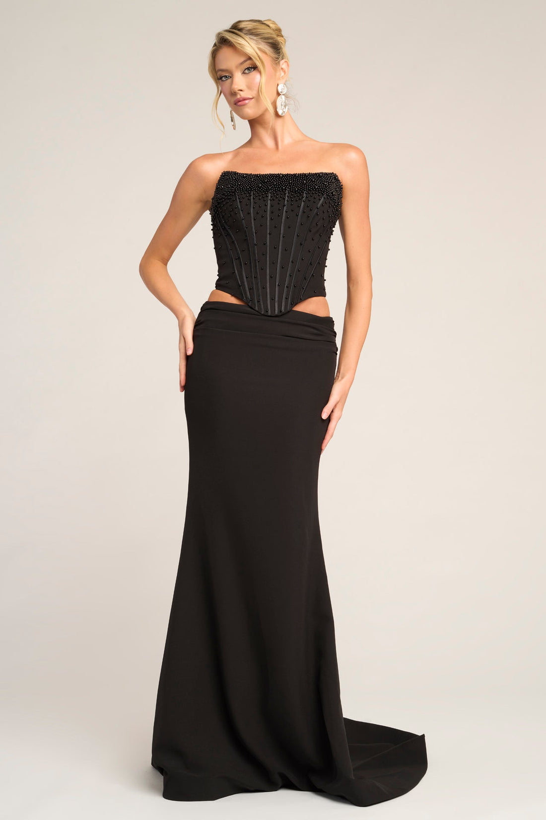 Portia &amp; Scarlett PS26007 Two-Piece Corset Gown Black – image 1