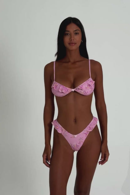 Fae Swim Vera Bikini Bottoms Peony