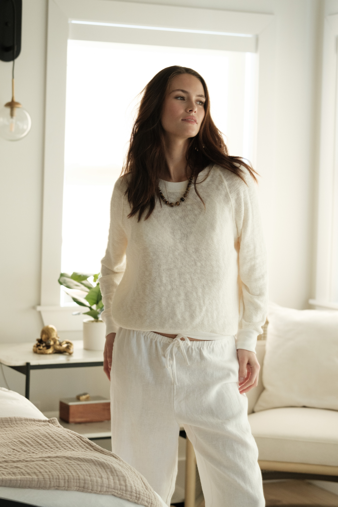 Perfectwhitetee Aulani Raglan Sweatshirt Natural