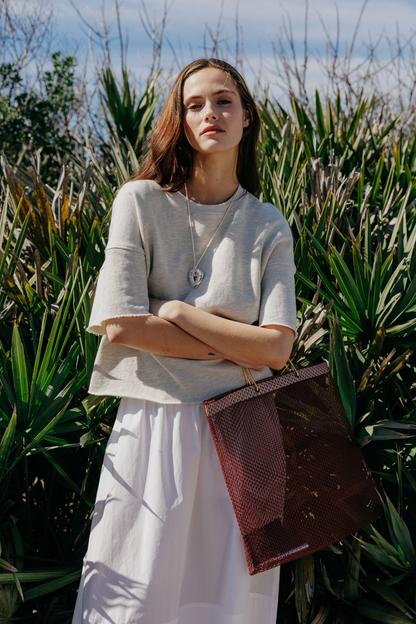 Perfectwhitetee Ezra French Terry Short Sleeve Sweatshirt Oatmeal