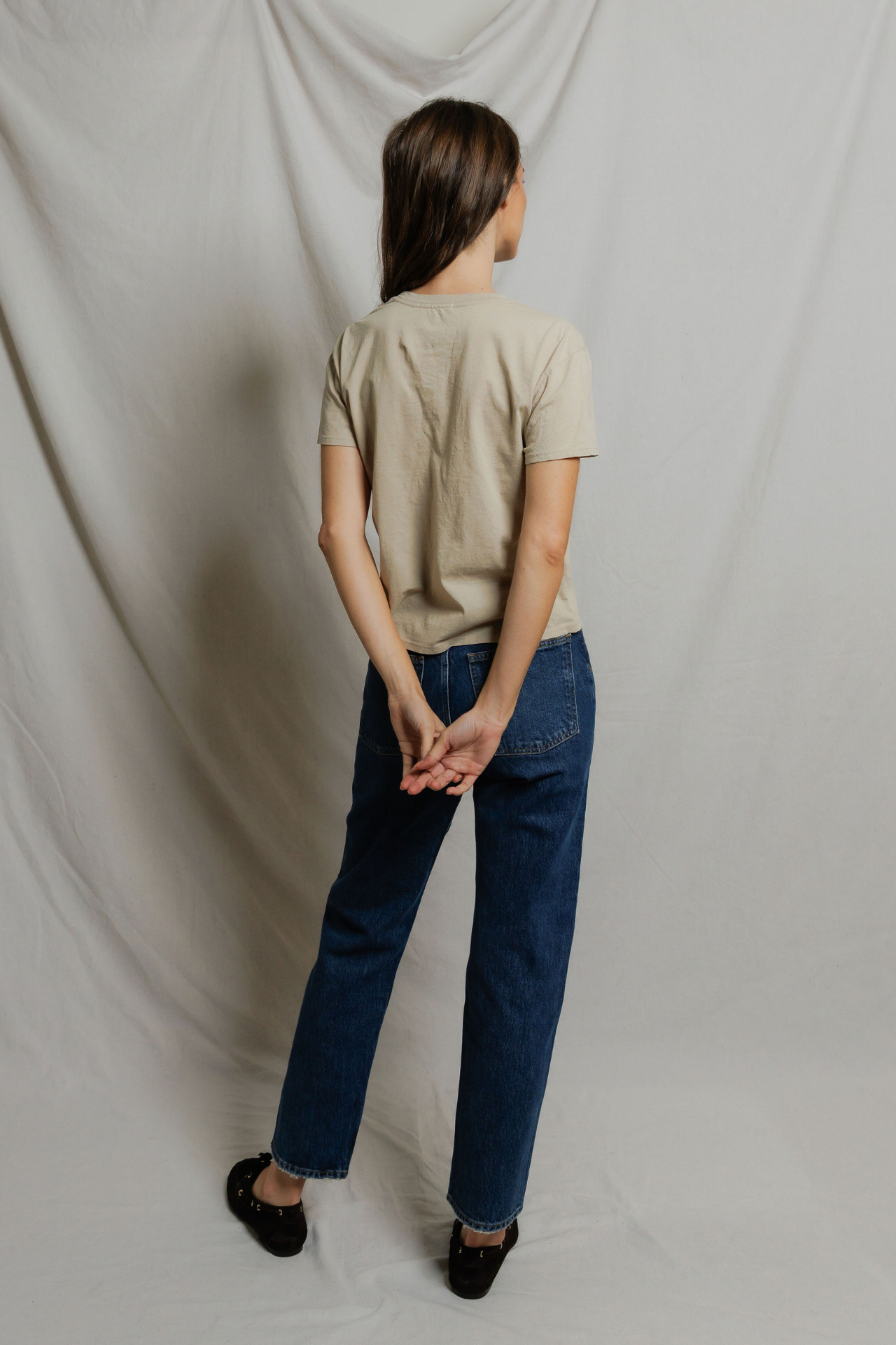 Perfectwhitetee Harley Boxy Crew Tee Driftwood