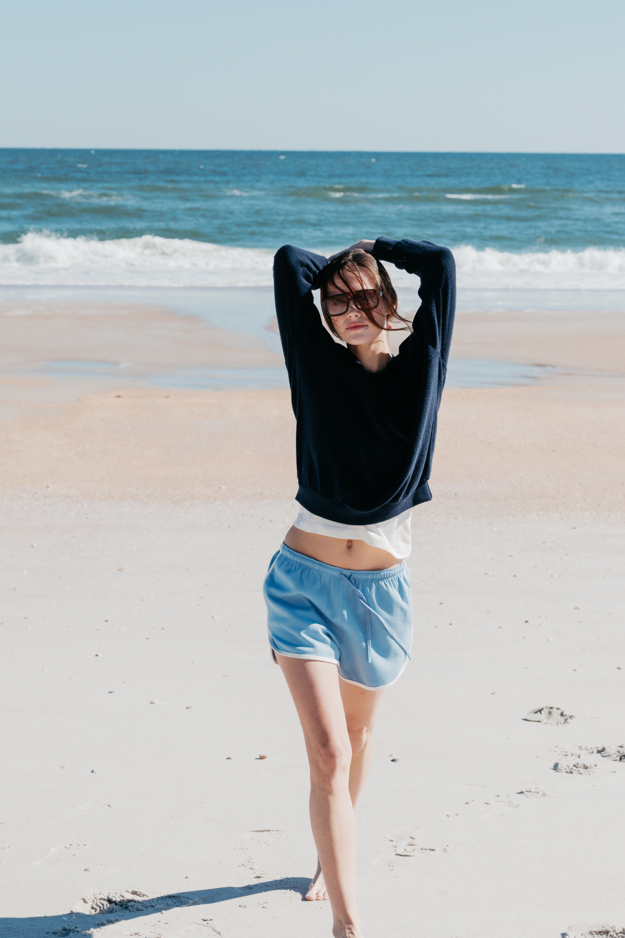 Perfectwhitetees Saylor Loop Terry Sweatshirt Navy