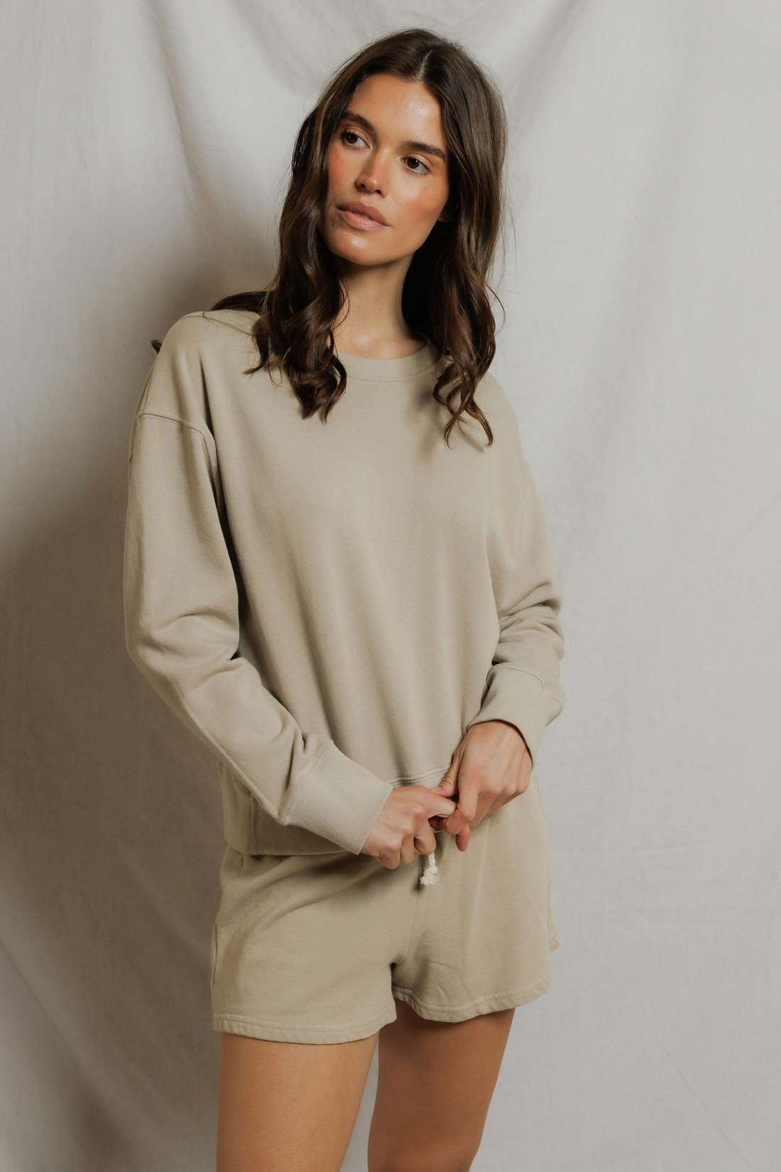 Perfectwhitetee Tyler Pullover Sweatshirt Driftwood