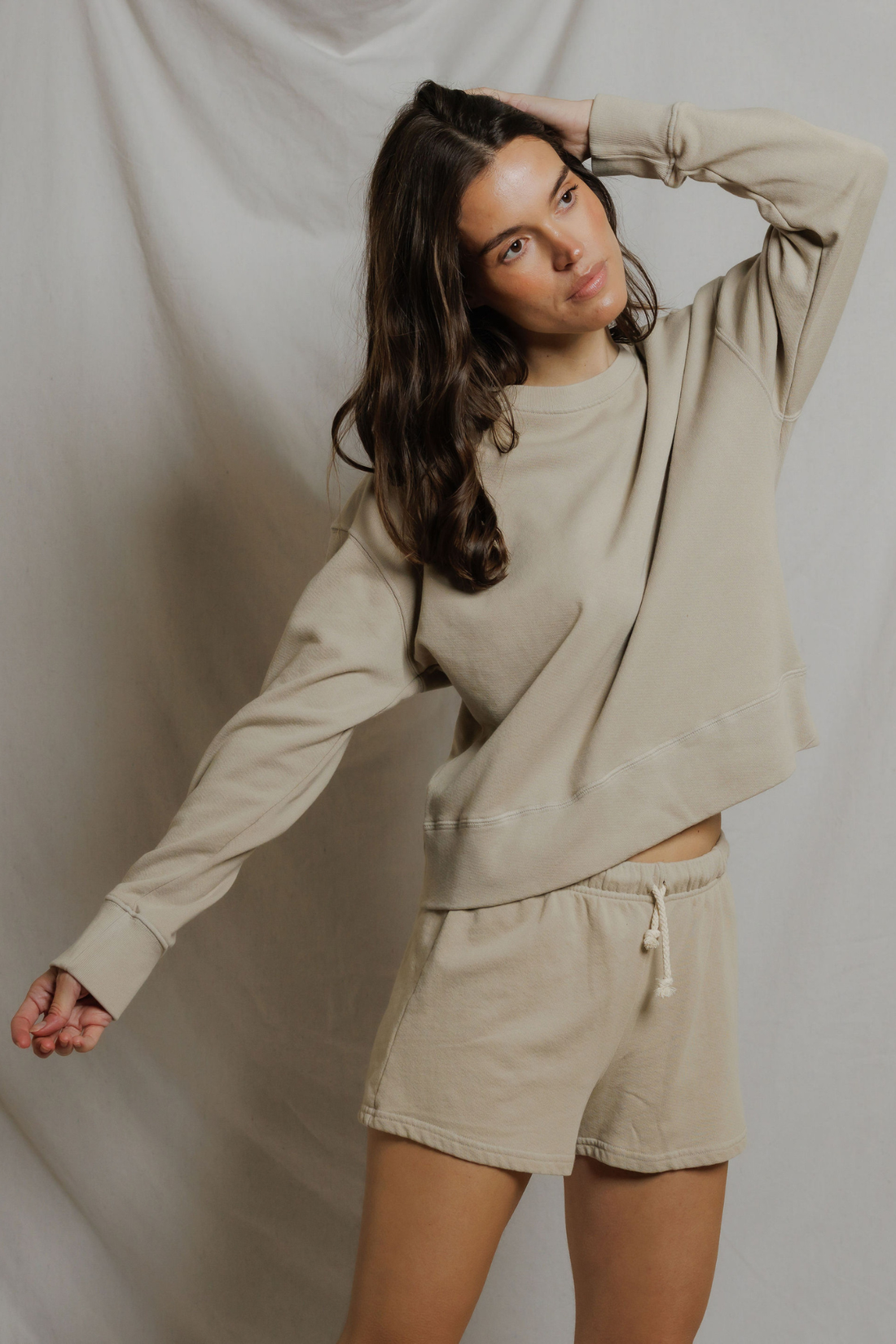 Perfectwhitetee Tyler Pullover Sweatshirt Driftwood