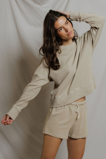 Perfectwhitetee Tyler Pullover Sweatshirt Driftwood