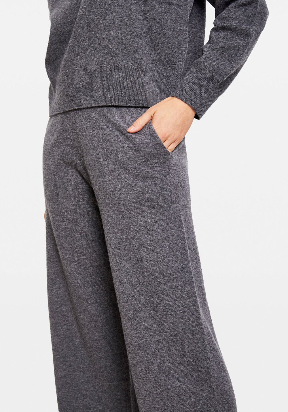 AMARIS STRAIGHT LEG TROUSER DARK GREY