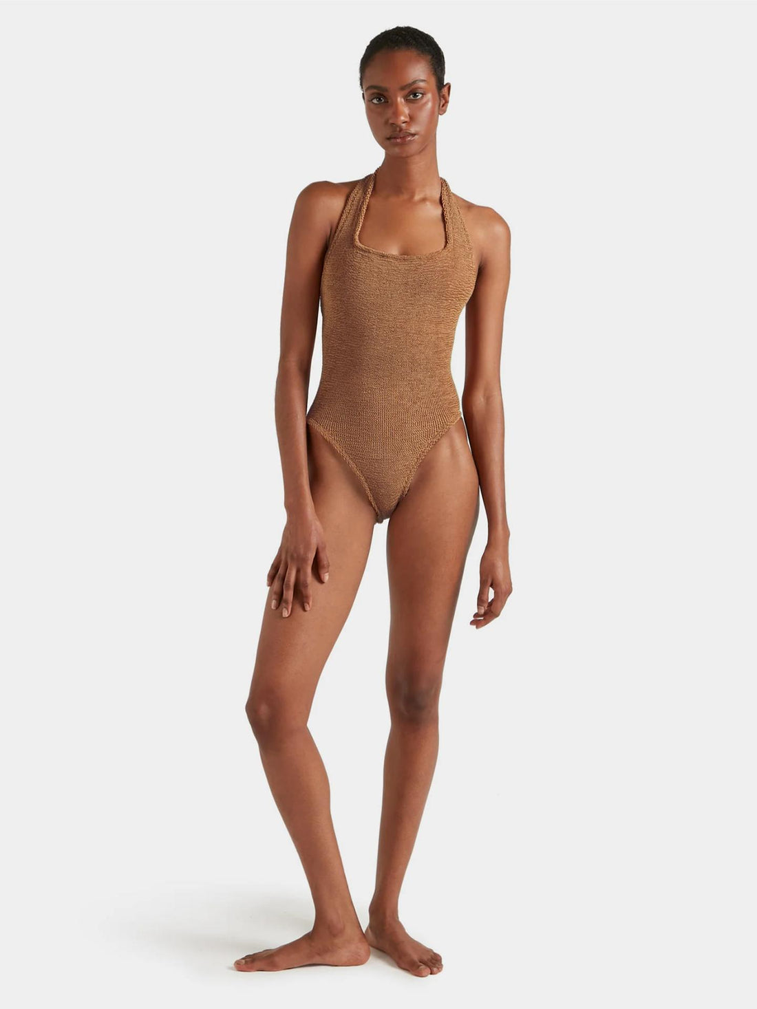 Hunza G Sandy Swim Metallic Cocoa