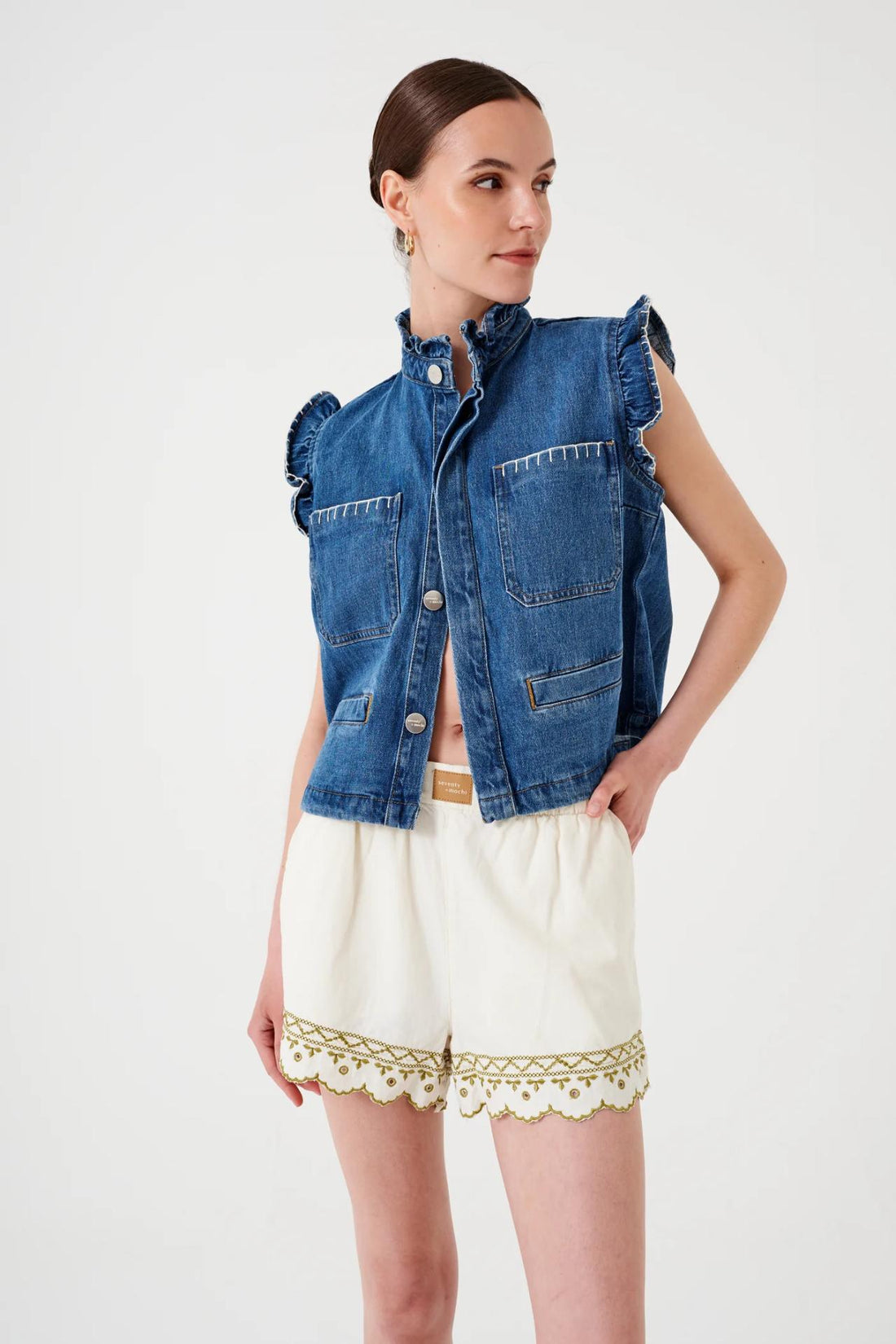 Seventy + Mochi Pablo Vest In Vintage Americana