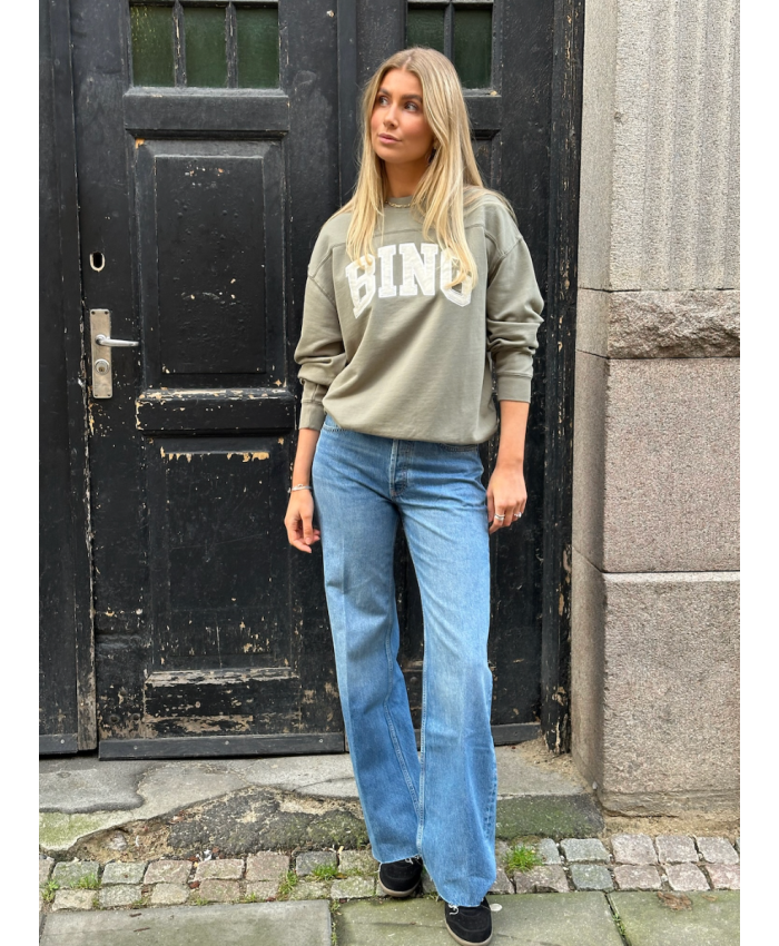 Anine Bing Trenton Sweatshirt Bing Washed Olive