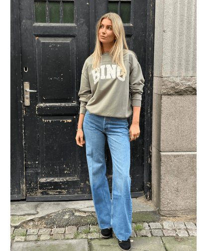 Anine Bing Trenton Sweatshirt Bing Washed Olive