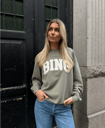 Anine Bing Trenton Sweatshirt Bing Washed Olive