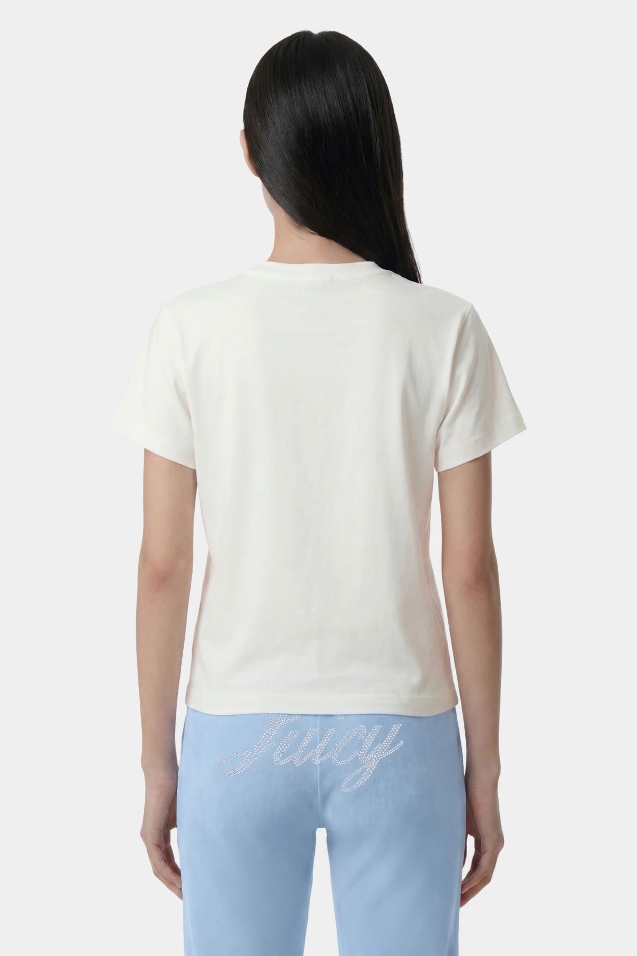 Sporty &amp; Rich Juicy Emblem Essentials T Shirt Sky Blue
