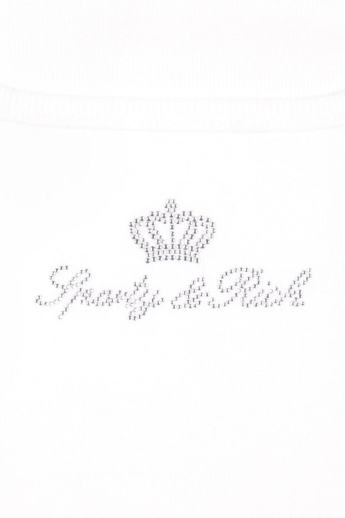 Sporty &amp; Rich Juicy Crown Ribbed Tank T Shirt White