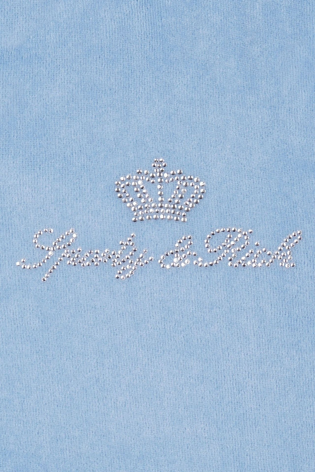 Sporty &amp; Rich Juicy Script Velour Sweatpant Pants Sky Blue