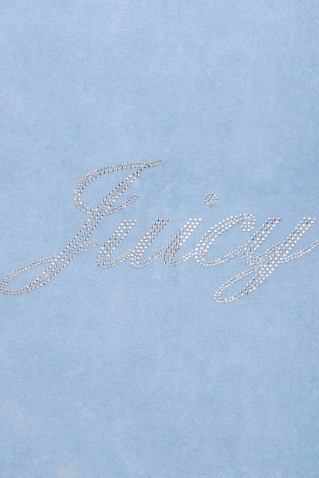 Sporty &amp; Rich Juicy Script Velour Sweatpant Pants Sky Blue