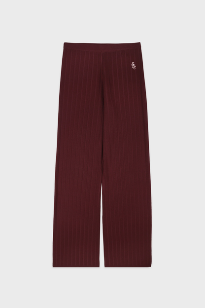 Sporty &amp; Rich SRC Ribbed Trousers Bordeaux