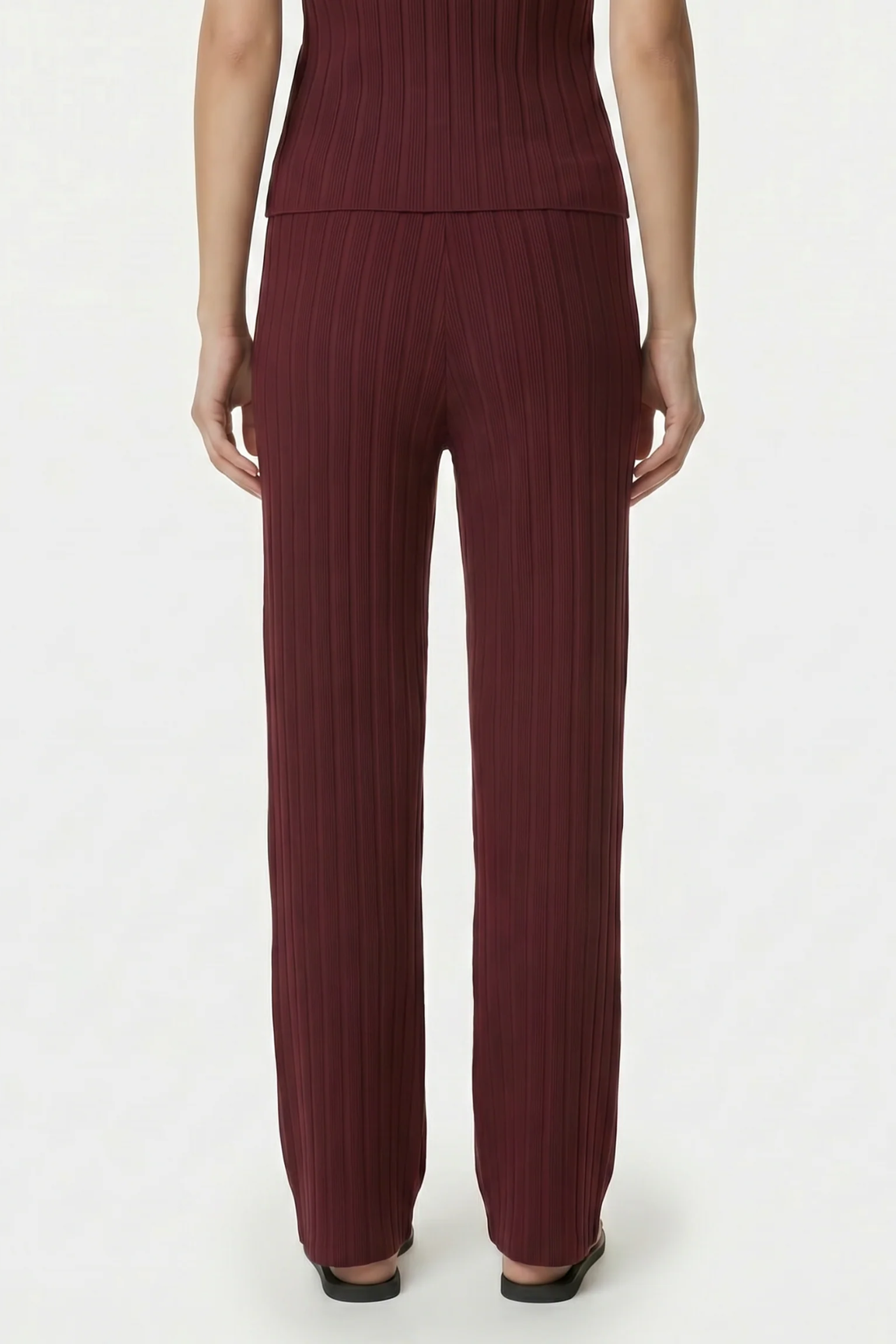 Sporty &amp; Rich SRC Ribbed Trousers Bordeaux