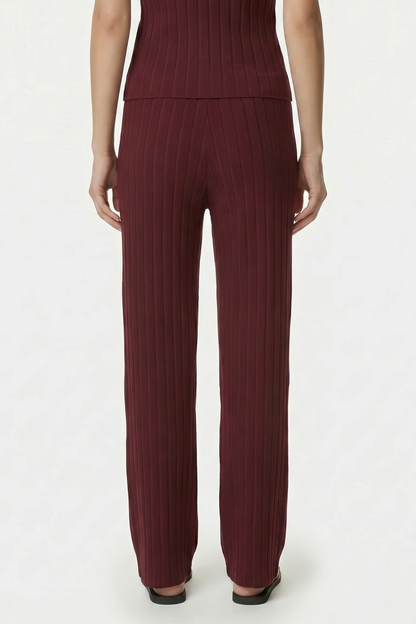 Sporty &amp; Rich SRC Ribbed Trousers Bordeaux