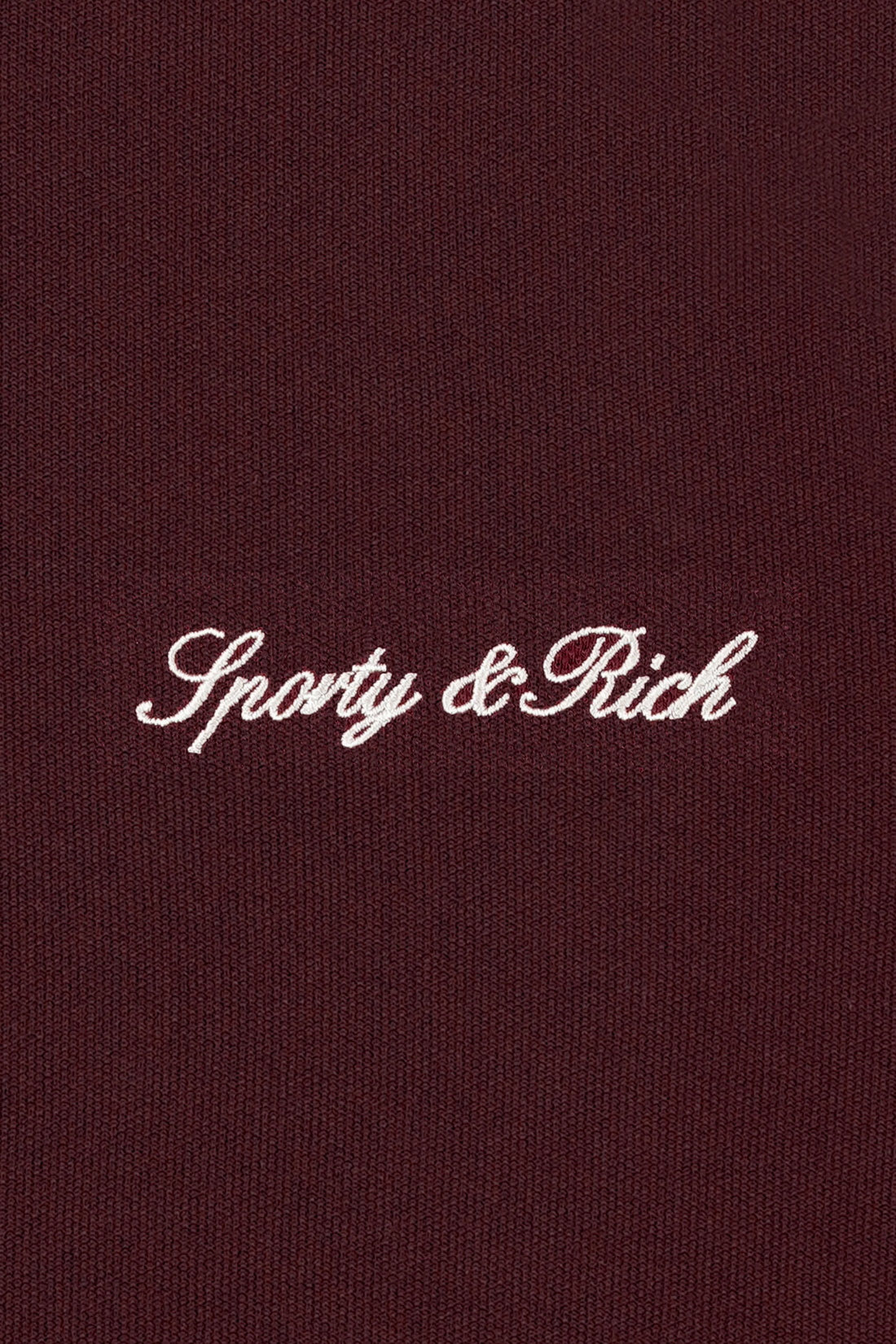 Sporty &amp; Rich Signature Logo Retro Track Jacket Bordeaux White