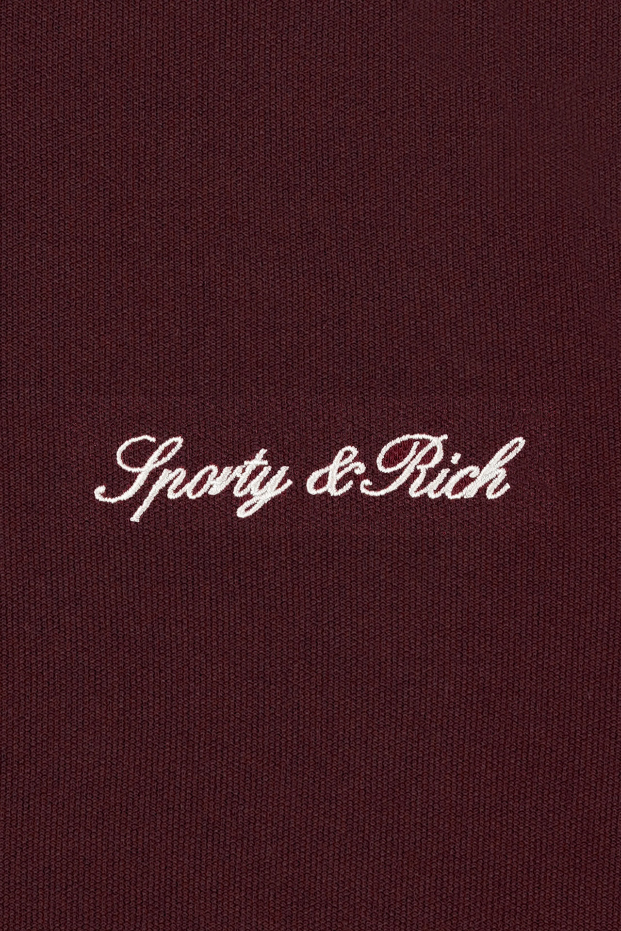 Sporty &amp; Rich Signature Logo Retro Track Pant Bordeaux White