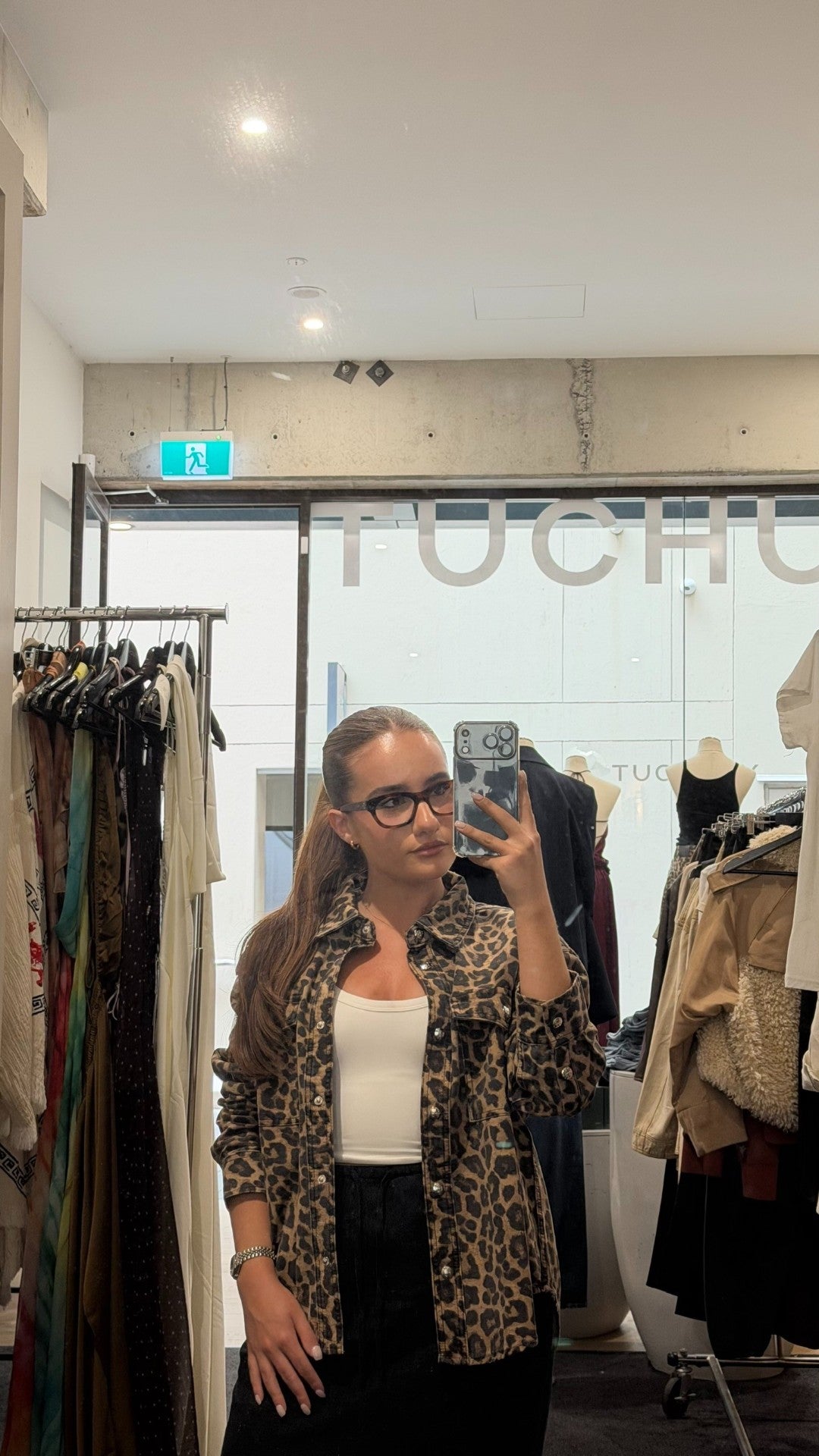 Paxton Black &amp; Brown Leopard Shirt