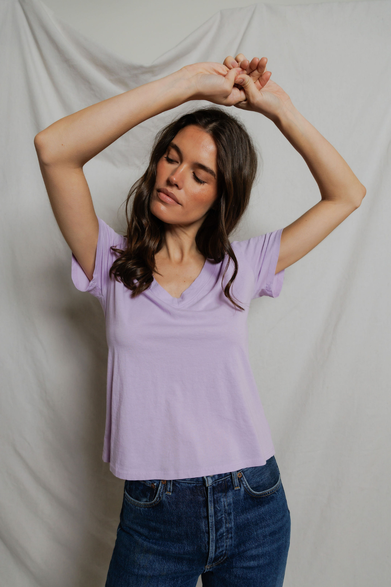 Perfectwhitetee Hendrix V-Neck Tee Ultraviolet