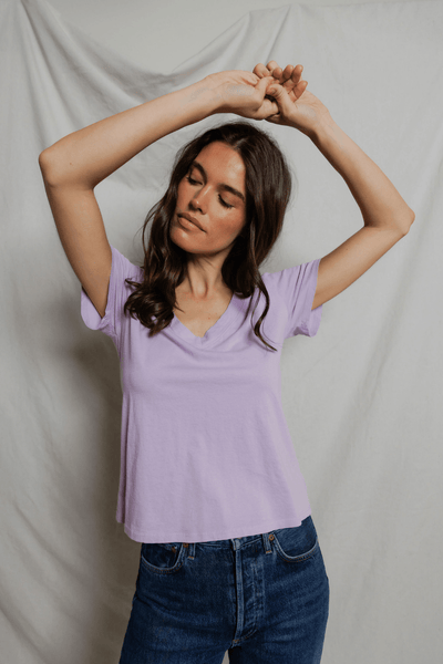 Perfectwhitetee Hendrix V-Neck Tee Ultraviolet