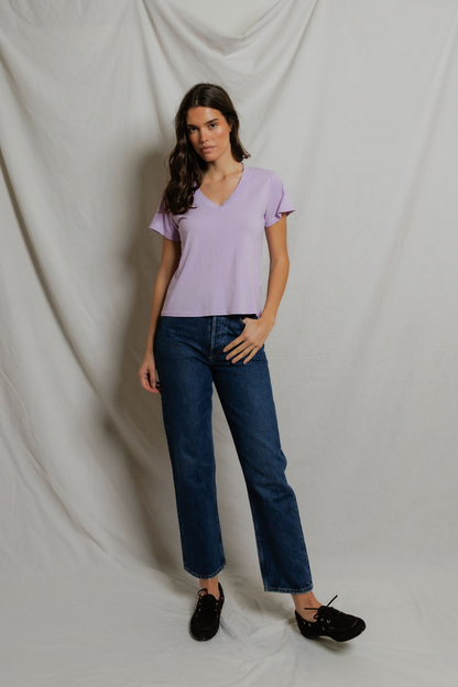 Perfectwhitetee Hendrix V-Neck Tee Ultraviolet