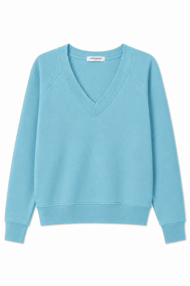 Perfect White Tee Sinead Relaxed French Terry V Neck Sweatshirt Milky Blue