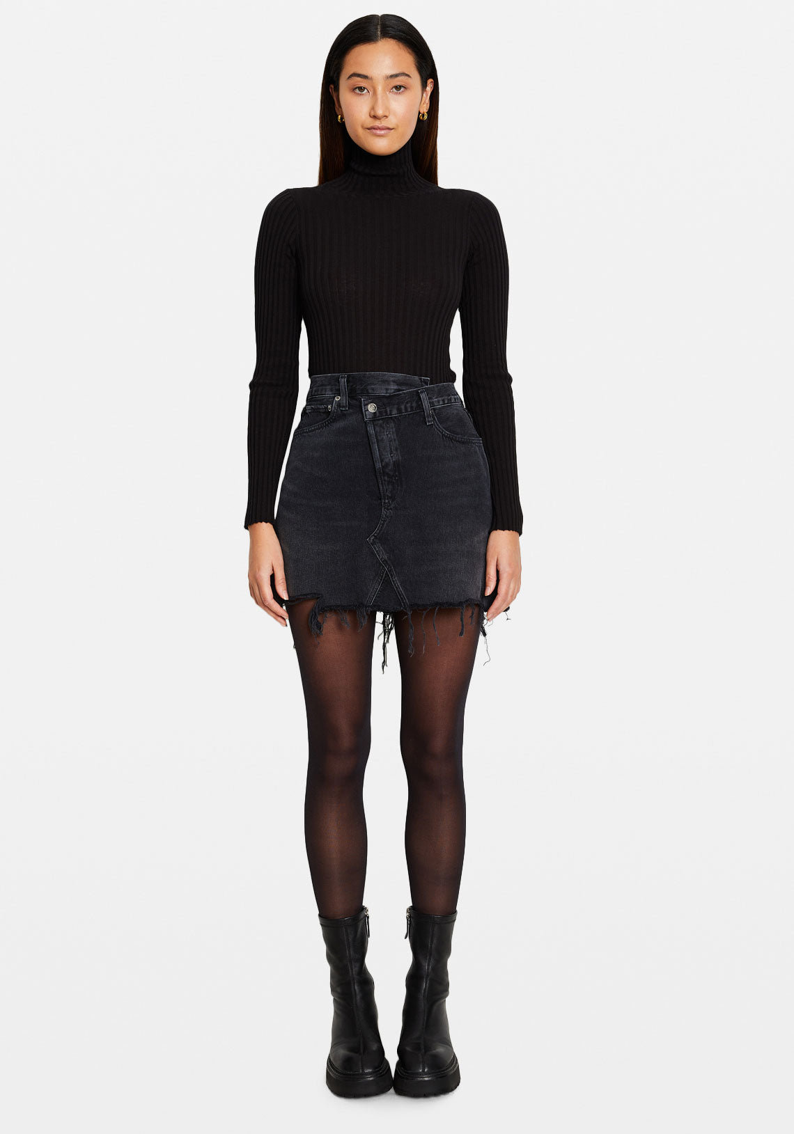 CRISS CROSS SKIRT IN HITCHHIKE Agolde Denim Tuchuzy