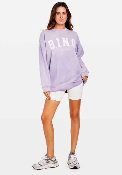 Anine Bing Tyler Sweatshirt Washed Lavender • Price »